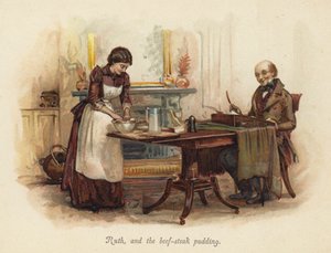 Ruth und der Rindfleischpudding (Chromolitho) von English School