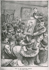 Verkauf von Oscar Wildes Haushaltsgegenständen in der Tite Street von English School