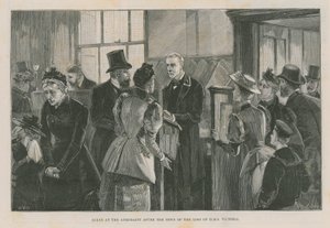 Szene bei der Admiralität nach der Nachricht vom Verlust der Victoria
