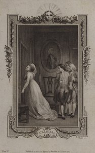 Szene aus Clarissa, von Samuel Richardson von English School