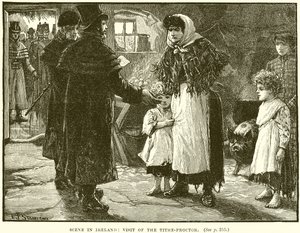 Szene in Irland: Besuch des Zehntners von English School