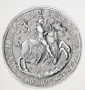 Siegel von Jean II, Herzog von Burgund, Graf von Nevers und Baron von Donzy, ca. 1880