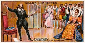 Shakespeare liest Königin Elizabeth vor von English School