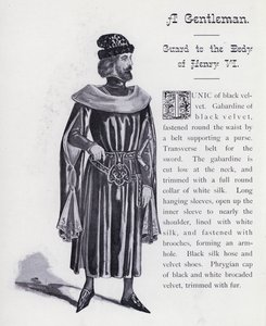 Shakespeares König Richard III: Ein Gentleman, Wache des Körpers von Heinrich VI von English School