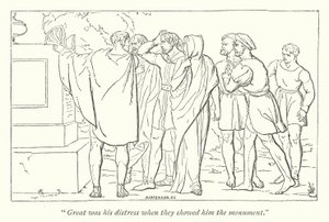 Shakespeares Perikles, Prinz von Tyrus; Cleon zeigt Perikles das Grab von Marina (Gravur) von English School