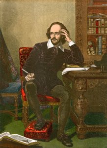 Shakespeare (farbige Gravur) von English School