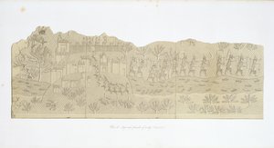 Belagerung und Plünderung einer Stadt, Koujunjik, Tafel 40 aus Ninive und seine Überreste von Austen Henry Layard (1817-94) veröffentlicht 1849