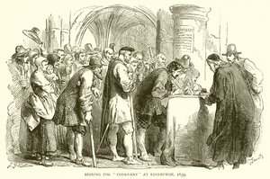 Unterzeichnung des Bundes in Edinburgh, 1639