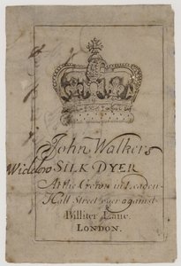 Seidenfärber, John Walker, Visitenkarte von English School