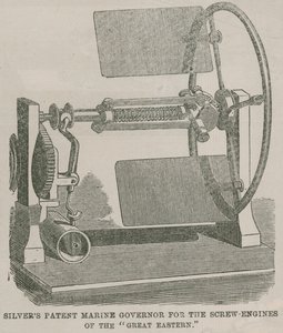 Silvers patentierter Schiffsregler für die Schraubenmaschinen der Great Eastern von English School