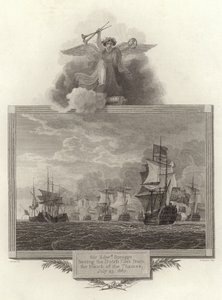 Sir Edward Spragge vertreibt die niederländische Flotte aus der Mündung der Themse, 23. Juli 1667 von English School