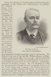 Sir Francis Evans, neuer Abgeordneter für Southampton (Stich)