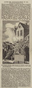 Sir Thomas Chitty, Lord Mayor von London, legt den Grundstein der Einweihung von Old Blackfriars Bridge im Jahr 1760 von English School