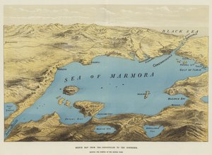Skizzenkarte von den Dardanellen bis zum Bosporus von English School