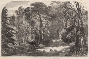 Skizze des vorgeschlagenen Standorts des Crystal Palace, Sydenham von English School