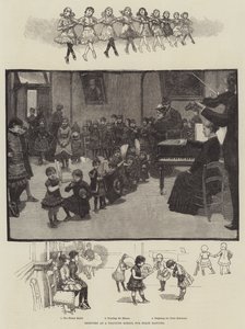 Skizzen an einer Ausbildungsschule für Bühnentanz (Stich) von English School