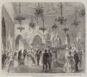 Soiree am 24. September, gegeben vom Bürgermeister und Stadtrat von Brüssel im Hotel de Ville für die Mitglieder des Sozialwissenschaftlichen Kongresses (Stich) von English School