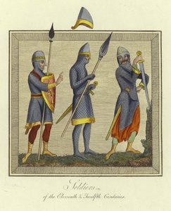 Soldaten des 11. und 12. Jahrhunderts von English School