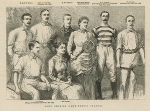 Einige englische Lawn-Tennis-Spieler von English School