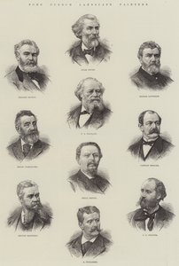 Einige französische Landschaftsmaler (Stich) von English School