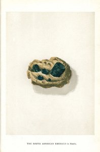 Südamerikanischer Smaragd in Matrix, aus Edwin Streeters "Precious Stones and Gems," London, George Bell & Sons von English School
