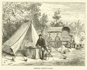 Zelt des Sonderkünstlers (Gravur) von English School