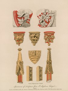 Skulpturenproben aus der St. Stephanskapelle von English School