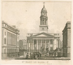 St Marylebone Kirche, London von English School