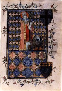 St. Nikolaus belebt einen Jugendlichen, aus einem Stundenbuch, ca. 1400-40