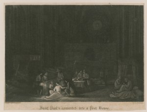 St. Pauls in ein Pesthaus umgewandelt von English School