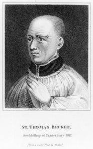 St. Thomas Becket, nach einem Druck von Hollar von English School