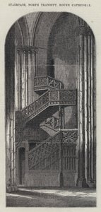 Treppe, Nordquerhaus, Kathedrale von Rouen