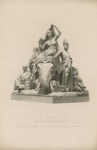 Statue, die Asien darstellt, die das Albert Memorial schmückt von English School