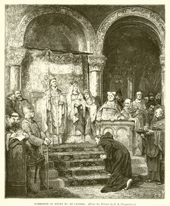 Unterwerfung Heinrichs IV. in Canossa von English School