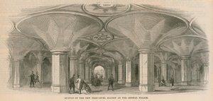 Unterführung des neuen Hochbahnhofs am Crystal Palace von English School
