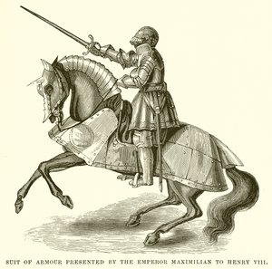 Rüstung, die Kaiser Maximilian Heinrich VIII. schenkte von English School