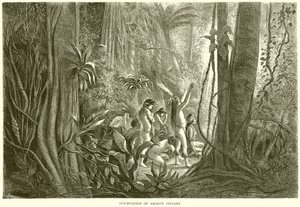 Sonnenanbetung der Amazonas-Indianer von English School
