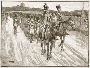 Kapitulation von Lord Cornwallis, York Town, 1781, Illustration aus Cassells Illustrierter Geschichte Englands