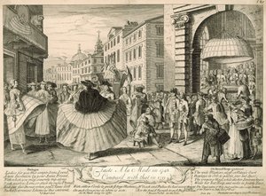 Geschmack à la Mode im Jahr 1748 im Vergleich zu 1711 von English School