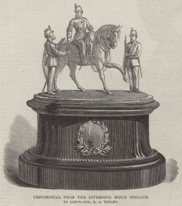 Zeugnis der Liverpool Rifle Brigade an Oberstleutnant R J Tinley (Stich) von English School