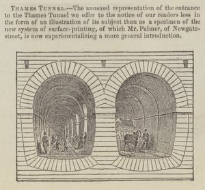 Thames Tunnel (Gravur) von English School