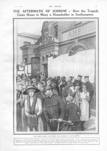 Die Nachwirkungen des Kummers: Wie die Tragödie viele Haushalte in Southampton traf, aus The Sphere, 27. April 1912