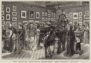 Die amerikanische Jahrhundertausstellung, "The Graphic"-Abteilung (Gravur) von English School