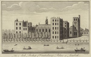 Der Palast des Erzbischofs von Canterbury in Lambeth von English School