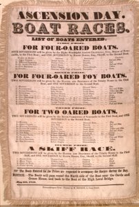 Programm des Himmelfahrtstag-Bootrennens, 6. Mai 1850 von English School