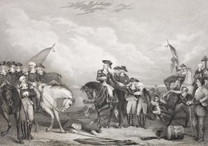 Die Schlacht von Trenton, 26. Dezember 1776, aus 