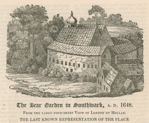 Der Bärenzwinger in Southwark, AD 1648 von English School
