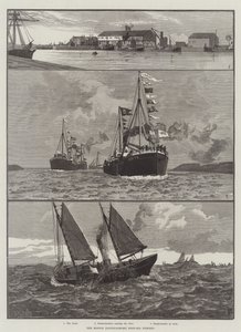 Die Boston (Lincolnshire) Tiefsee-Fischerei (Gravur) von English School