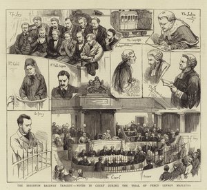 Die Brighton-Eisenbahn-Tragödie, Notizen im Gericht während des Prozesses gegen Percy Lefroy Mapleton von English School