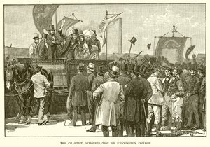Die Chartisten-Demonstration auf Kennington Common von English School